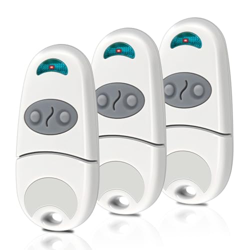 3PCS Telecommande Portail, 433,92 MHz Telecommande Porte de Garage pour, Télécommande de Portail Universelle Compatible avec 433,92 MHz EV, EE, NA, 2 Canaux