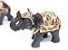 Mose Cafolo Feng Shui Set of 4 Black Thai Elephants Statues Wealth Lucky Figurines Home Decor Housewarming Congratulatory Gift