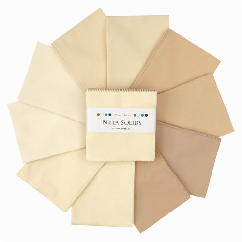 Bella Solids Neutral Moda Charm Pack by Moda Fabrics; 42-5