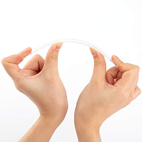 image for AIEX 10 PACK Clear Plastic Ruler 15cm 6 Inch Straight Ruler Transparen