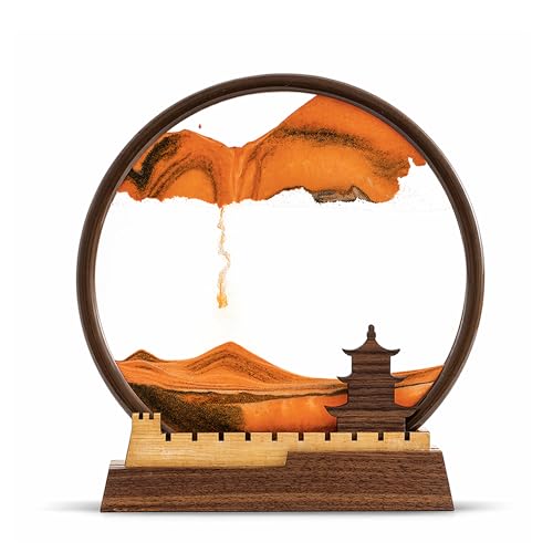 BelaRola Moving Sand Art with Great Wall Wooden Base
