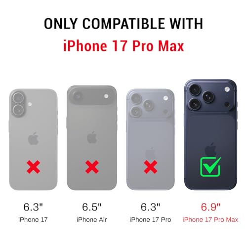 DJDUCK Designed for iPhone 17 Pro Max Case Wallet with Card Holder, [Magnetic Clasp Cover] [RFID Blocking Leather Protection] Shockproof Women Men Cases 6.9 Inch for Apple 17 ProMax Bright Blue by DJDUCK - Image 2
