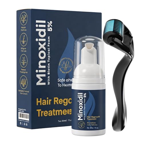 5% Minoxidil Foam for Men and Women: 1-Pack Travel Size 1oz Can -...