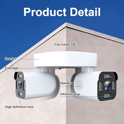 8MP 2.4Ghz WiFi Security Camera-Night Vision, Suitable for Commercial Stores or Hotels, Suitable for Corner Installation, 2 Way Audio, PTZ Control thumbnail 6