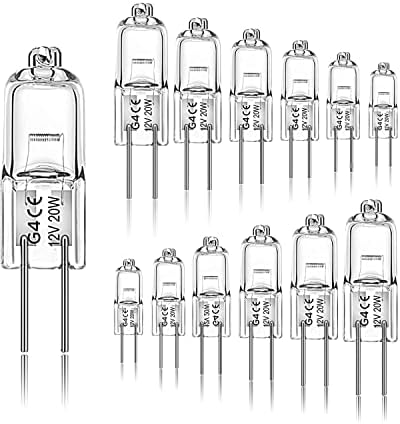 12er Pack G4 Halogen Leuchtmittel, 12V 20W Warmweiß 2700K Dimmbar, 2 Pin Klare Kapsellampen für Dunstabzugshauben Küchen Wohnzimmer Schlafzimmer - View 3