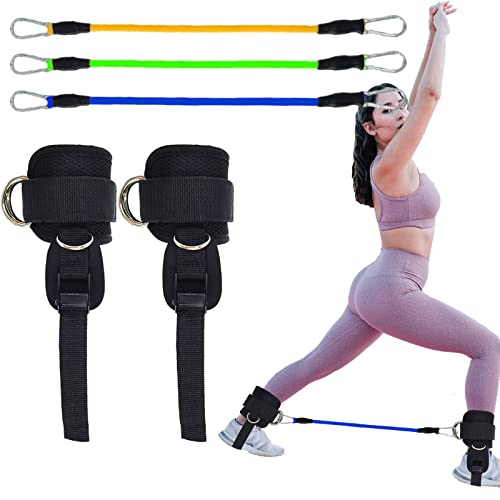 Lewerest Ankle Resistance Bands With Cuffs, Ankle Bands For Working Out, Leg Resistance Bands For Women Men & Adjustable Kick Back Ankle Straps For Leg Extensions Hip Glute Sculpting Exercises #TOP10