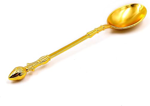 Tea Spoons Set of 6 with Teaspoon Rest Gold Swan Spoon Rest for Coffee Spoons Teaspoons Dessert Spoon