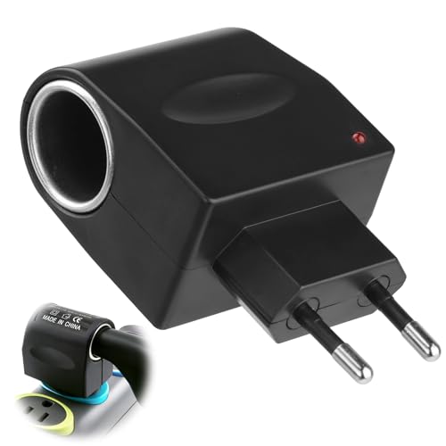 Adaptateur Secteur 220V vers 12V 500mA Allume-Cigare pour Voiture, Convertisseur CA à CC, Transformateur Alimentation 6W Compact Prise pour Appareils Auto