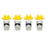 Bebe de manera responsable Thumbs Up! Set de 4 Shots/Vasos y Sombreros para Lemon, 3.3 x 5.3 x 3.3 cm