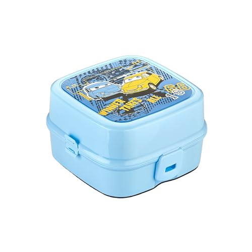 HEFA Lunch Box for Kids, All-in-One Foldable Lunch Box, Bento Box for Girls, Spoon and Fork included, Sandwich Containers (SpeedyBlue)