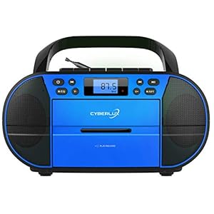 CD-speler met cassettedeck | draagbare stereo radio | kinderradio | stereo radio | USB | CD/MP3-speler | Radio | hoofdtelefoonaansluiting | Aux in | LCD-display | (Deep Ocean Blue)