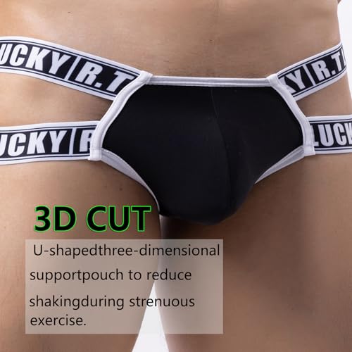 Mens Jockstrap Underwear Wide Belt Athletic Supporter Jock Strap Thongs Sport for Men Underwear Jock Strap Black4