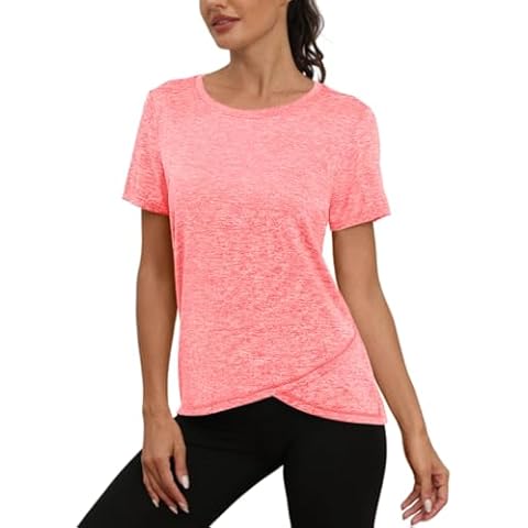 Jlowesun Women's Quick Dry Yoga T-Shirt Cover
