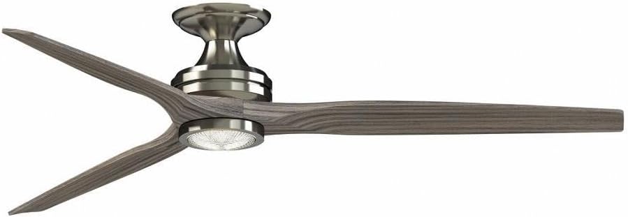 Fanimation Ventiladores FPD6721BBN-64WE-LK-F Spitfire - Ventilador de techo empotrado de 3 aspas con kit de luz, 21.08 pulgadas de alto y 64