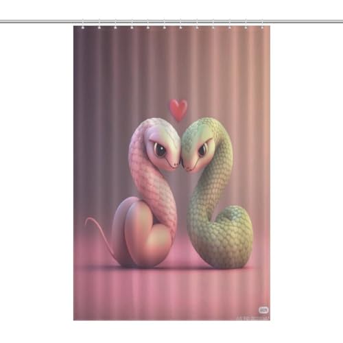 Rideau de douche serpent en tissu polyester imperméable lavable 122x183cm