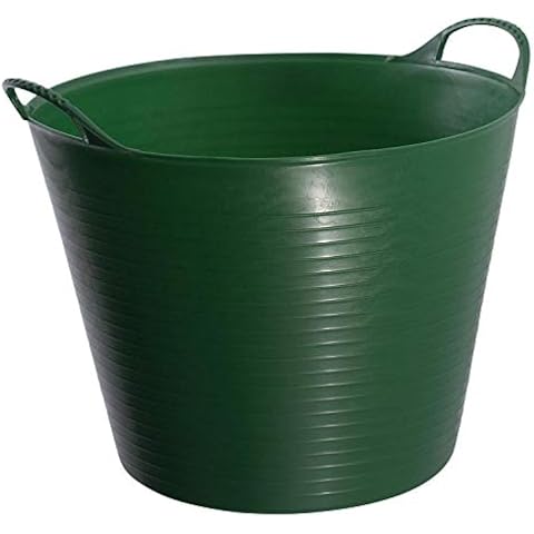 Red Gorilla Medium Flexible Plastic Tub, Toy Storage, Laundry, Gardening & More, 26 Liter/6.8 Gallon, Green Cover