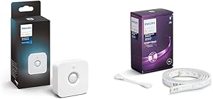 【セット買い】フィリップスヒュー(Philips Hue) スマートリモコン モーションセンサー スマート照明 スマートスイッチ ワイヤレス ボタン 遠隔操作 スマート電球 調光 調色 コントロール 人感センサー + LEDテープライト ライトリボンプラス エクステンション 1m 延長用 スマート照明 切断可能 マルチカラー 1600万色 電球色 昼白色 調光 調色 間接照明 音声操作 アプリ操作
