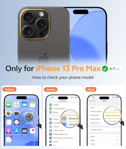 Image of FNTCASE for iPhone 13 Pro Max Case: [Compatible with Magsafe] Translucent Matte Cases with [Screen Protector] Military Grade Shockproof Protective Phone Cover - Black