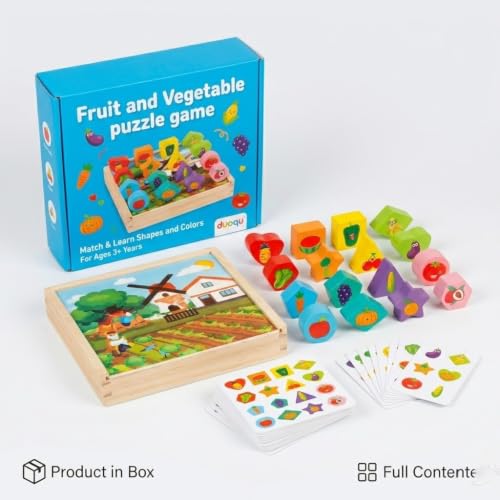 Image of HAPPY HUES Sorting & Stacking Toy- Skills Enhancement Motor Skill Toys for Toddlers /Kid -Magnetic- Capture The Worms Toys | Early Educational-Montessori Toy (Farm Sorting)