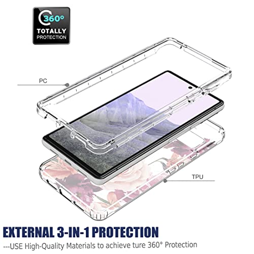Coque Pixel 6 Pro antichoc intégrale à fleur violette - 3
