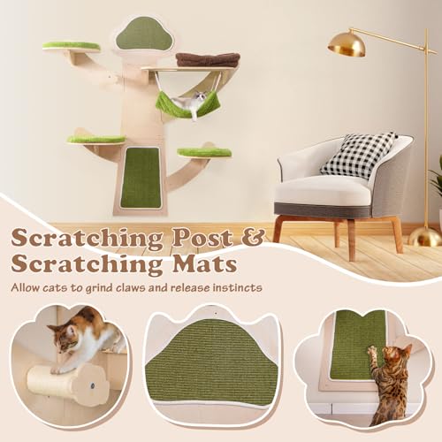 Estanterías de pared para gatos Tangkula 5 niveles miniatura 3