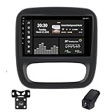 【Aviso importante】 9-Inch Radio para Coche para Renault Trafic 2014-2018 con Pantalla Táctil Car Audio 8-Core Android Auto/Carplay/WiFi/Radio FM Am RDS/ASP/DSP Turning/Navegación GPS/ADAS DVR(A,C20)
