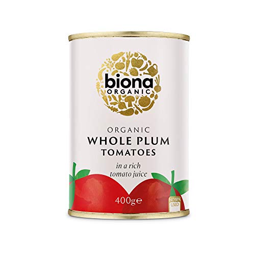 Biona Organic Whole Plum Peeled Tomatoes 400g (Pack of 12)