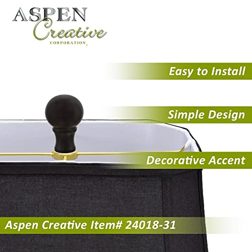 Image of Aspen Creative 24018-31 Steel Lamp Finial in Oil Rubbed Bronze Finish, 1 3 /8 inch (1 Pack)
