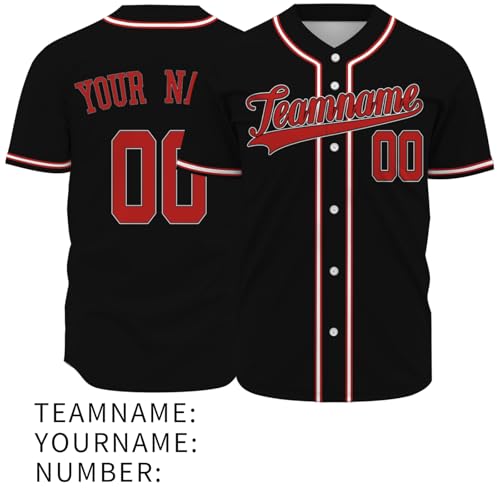 Custom Baseball Jersey Personalized Baseball Jersey with Button Plackets Short Sleeve for Baseball Games and Practice miniatura 6