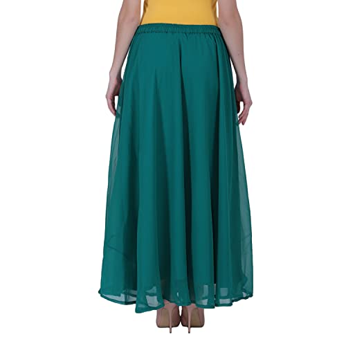 Image of Skirt for Women Designer and Full Flared Georgette Plain
