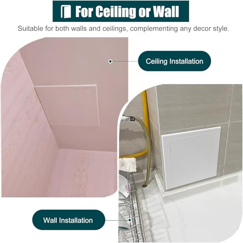 Escotilla de acceso para bañeras de 200x200mm para registros y tuberías 7