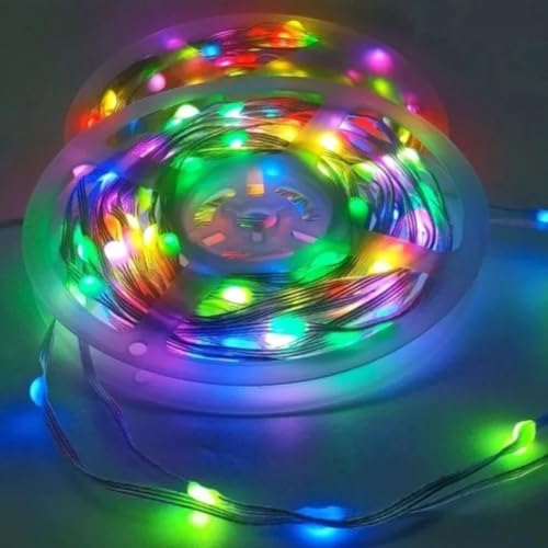 Image of Smart Fairy Lights with USB Powered, Remote, App, USB Control Music Sync Copper Wire 10M 100 LEDs for Perfect for Home Decoration Light, Diwali Navratri Festival, Room Decor (String Light)