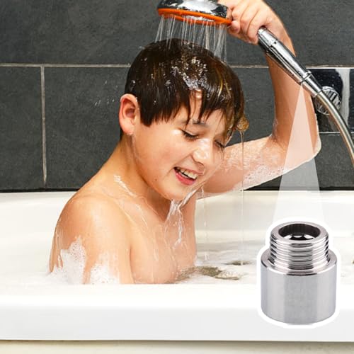 2 Stück Hahnverlängerung Edelstahl,Hahnverlängerung 1/2 zoll 20mm Wasser Gewindefitting,Silber Hahnverlängerung Edelstahl,für Trinkwasser und Heizung Installation,Wasserhähne Eckventile Duschköpfe.