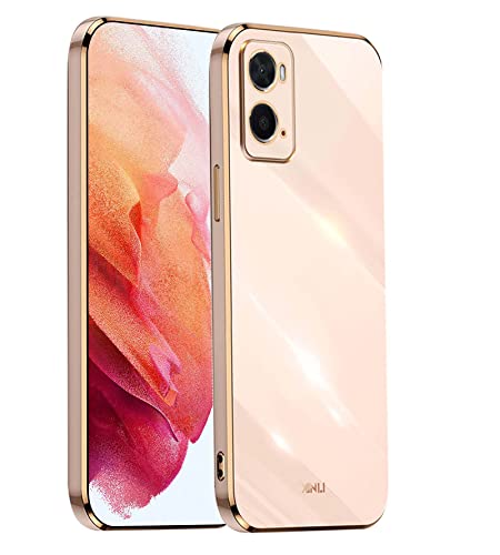 GOGME Funda para OPPO A96 / A76 / A36, Carcasa Suave Silicona TPU de Galvanoplastia Cubierta Delgado, Protector TPU a Prueba de Golpes Case Cover. Rosado
