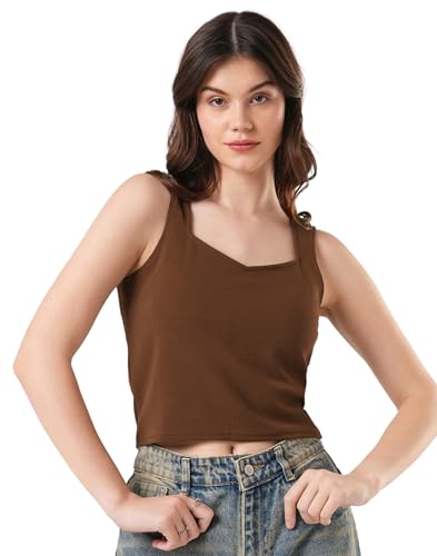 Image of Selvia Women's & Girl's Sleeveless Regular Fit Tank Top, Tops for Women Western