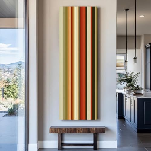 Tableau sur toile vertical 65x195 cm avec cadre intérieur pour salon