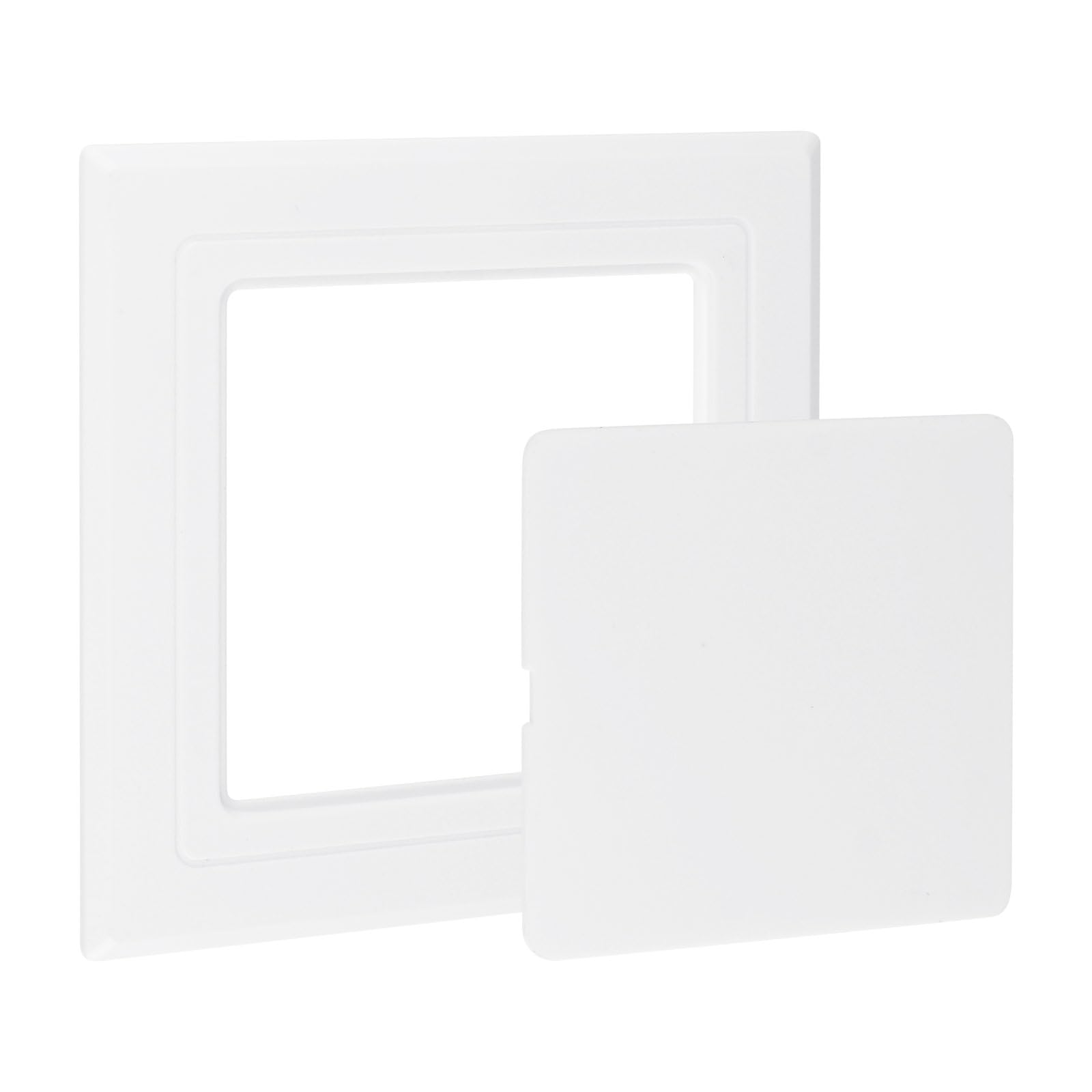 UFURMATE Self Adhesive Access Panels, 4 x 4 inch Surface-Mounted Wall Hole Cover Inspection Door for Plumbing & Electrical Cables & Wiring (White) — image 1