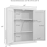 Crosley Furniture Savannah Wall Mounted Bathroom Storage Medicine Cabinet with Shelves, White - Image 3