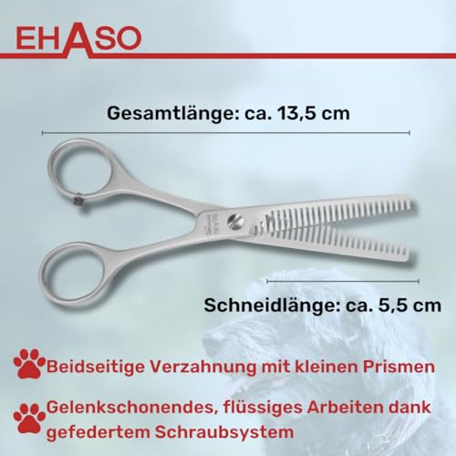 EHASO doppelseitige Effilierschere, 13,5cm 25er Zahnung
