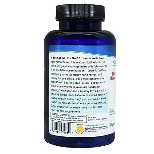 Potentsea Sea Vegetables, Mineral, Amino Natural Supplement, Red Brown, Green Algae, Healthy Weight, Increase Energy, Vegan, Ocean Nutrition, 90 Veg Caps #TOP3