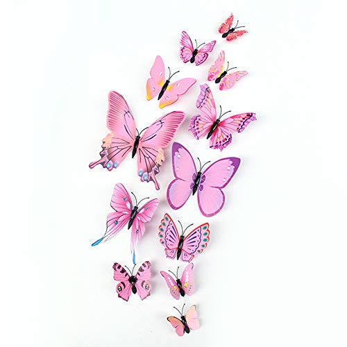 Adesivo de ímã de geladeira, desenho 3D borboleta ímãs de geladeira adesivos de quadro branco para d