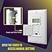 ENERLITES Programmable Digital Timer Switch for Lights, Fans, Motors, 7-Day 18 ON/OFF Timer Settings, Single Pole, Neutral Wire Required, UL Listed, HET01-C, White, 2 Pack