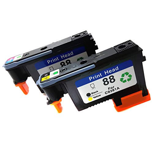 Jalada 2 Pack HP88 Printhead C9381A C9382A for HP Officejet Pro K5400 L7480 L7500 L7550 L7580 L7590 L7650 L7680 L7710 L7750 L7780 L7790 Printer