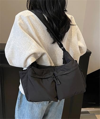 Puffer Tote Bag for Women Quilted Crossbody Bags for Women Multi-pocket Shoulder Bag Nylon Satchel Purse Gym Sports Travel4