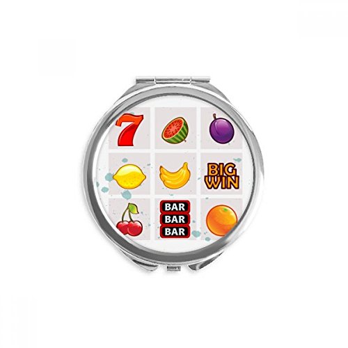 Miroir de poche motif miroir rond maquillage dessin fruit pour offrir