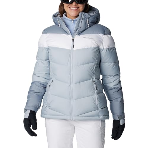 Columbia Abbott Peak Insulated Jacket, Giacca Da Sci Donna, Cirrus Grey/White/Tradewinds Grey,...