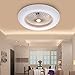 Trintion LED Deckenventilator mit Beleuchtung und Fernbedienung Leise 36W Deckenventilatoren Dimmbar Windgeschwindigkeit für Esszimmer Schlafzimmer Wohnzimmer Gold [Energieklasse A++]