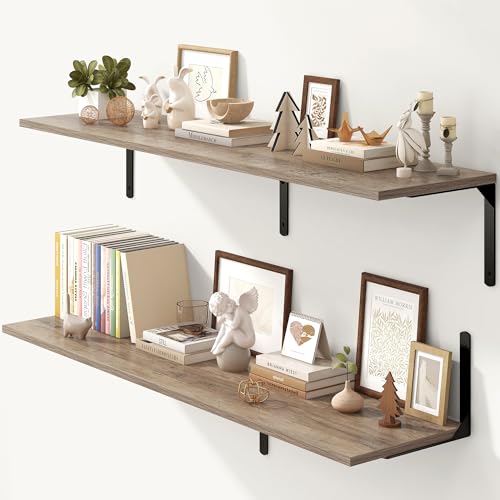 Fun Memories Floating Shelves for Wall, 12 Inch Deep Floating