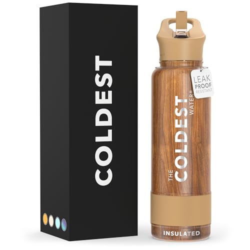 Traveler - 40 oz Water Bottle with Handle & Flip Straw - Fits in Cup Holder, Leak Resistant Tumbler-Reusable Insulated Stainless Steel & Rubber Base - Gifts for Women & Men, Midnight