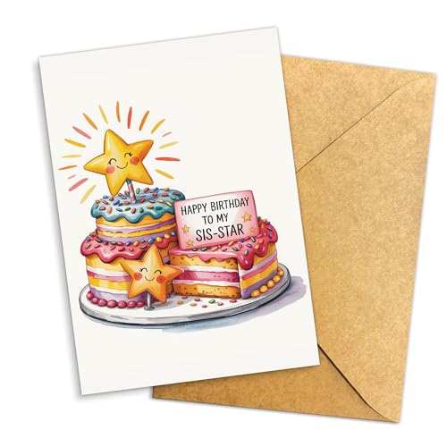 Podagree Happy Birthday Sis-STARJ[h - ô߂̂킢^̃P[LfUC - yJtȒäA - Z̒âjɍœK - t - 8x5.3C`